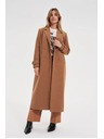 Moodo Dlhý kabát hnedý Moodo