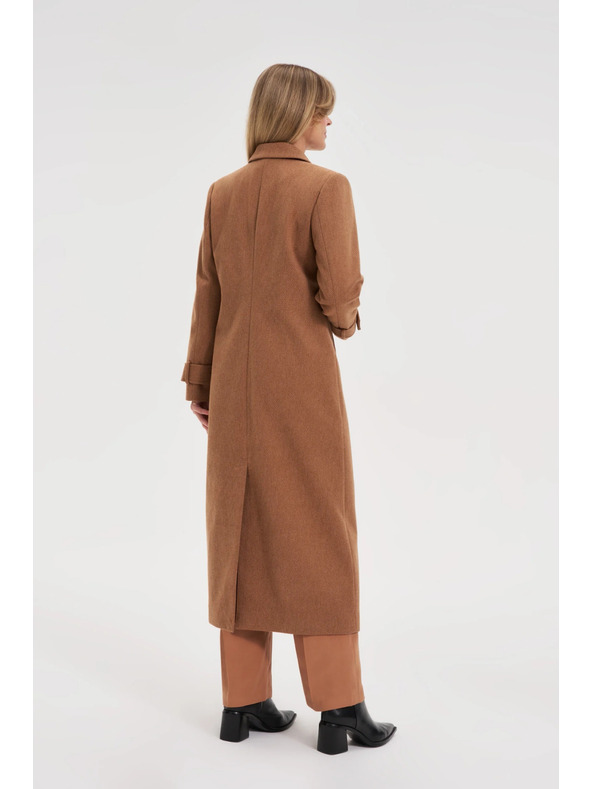 Moodo Dlhý kabát hnedý Moodo