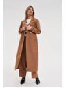 Moodo Dlhý kabát hnedý Moodo
