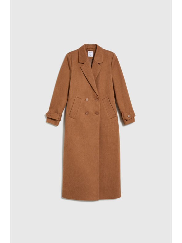 Moodo Dlhý kabát hnedý Moodo