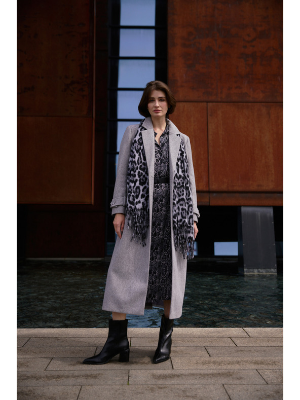 Moodo Dlhý kabát sivý Moodo