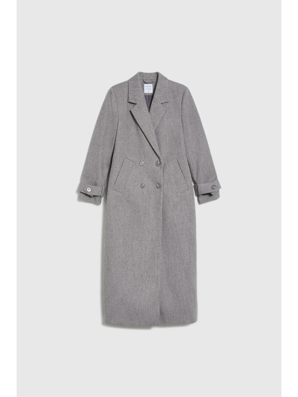 Moodo Dlhý kabát sivý Moodo