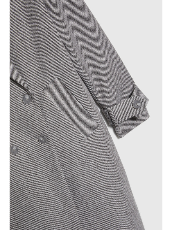 Moodo Dlhý kabát sivý Moodo