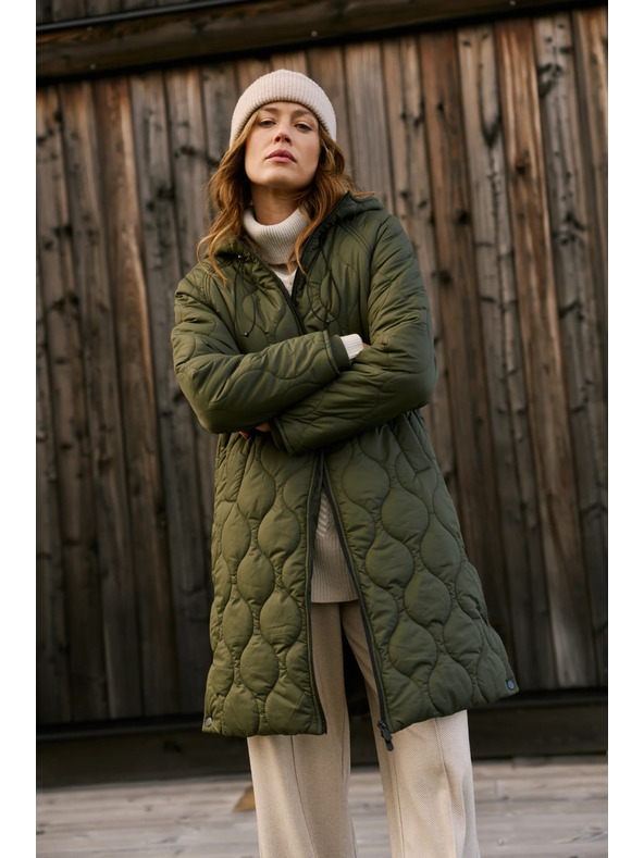 Moodo Prešívaná bunda zelená Moodo