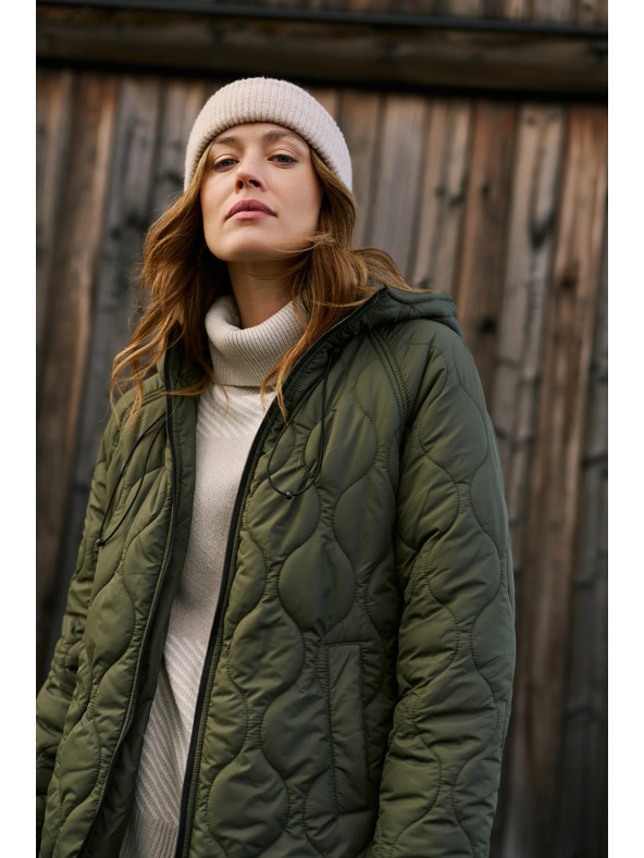 Moodo Prešívaná bunda zelená Moodo