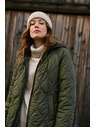 Moodo Prešívaná bunda zelená Moodo