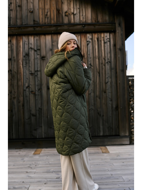 Moodo Prešívaná bunda zelená Moodo