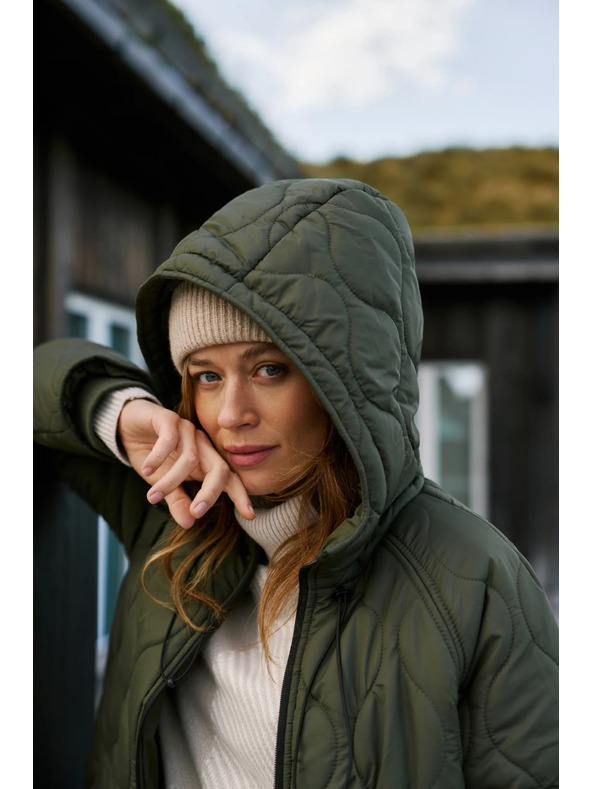 Moodo Prešívaná bunda zelená Moodo