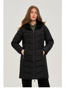 Moodo Bunda s prešívanou kapucňou čierna Moodo