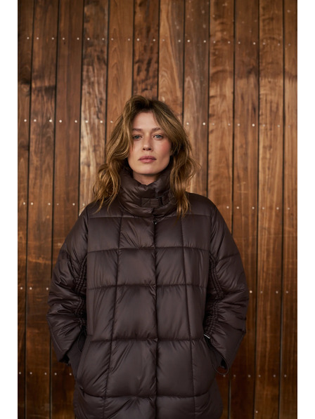 Moodo Prešívaná bunda hnedá Moodo