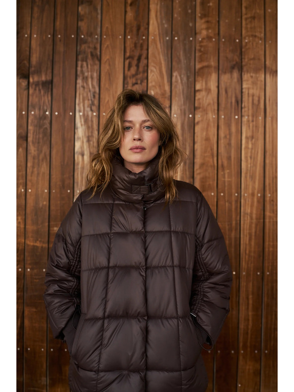 Moodo Prešívaná bunda hnedá Moodo