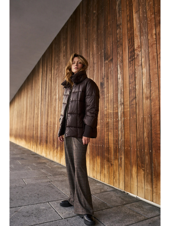 Moodo Prešívaná bunda hnedá Moodo