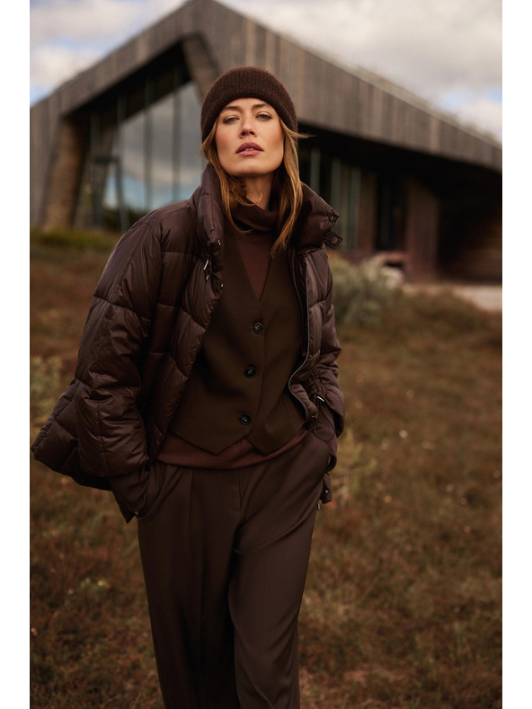 Moodo Prešívaná bunda hnedá Moodo