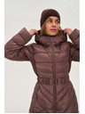 Moodo Bunda s páskom hnedá Moodo