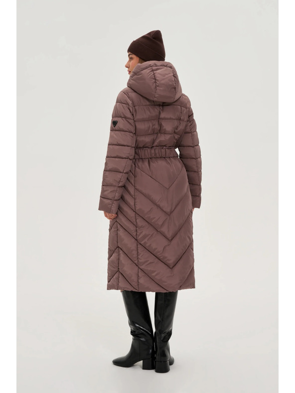 Moodo Bunda s páskom hnedá Moodo