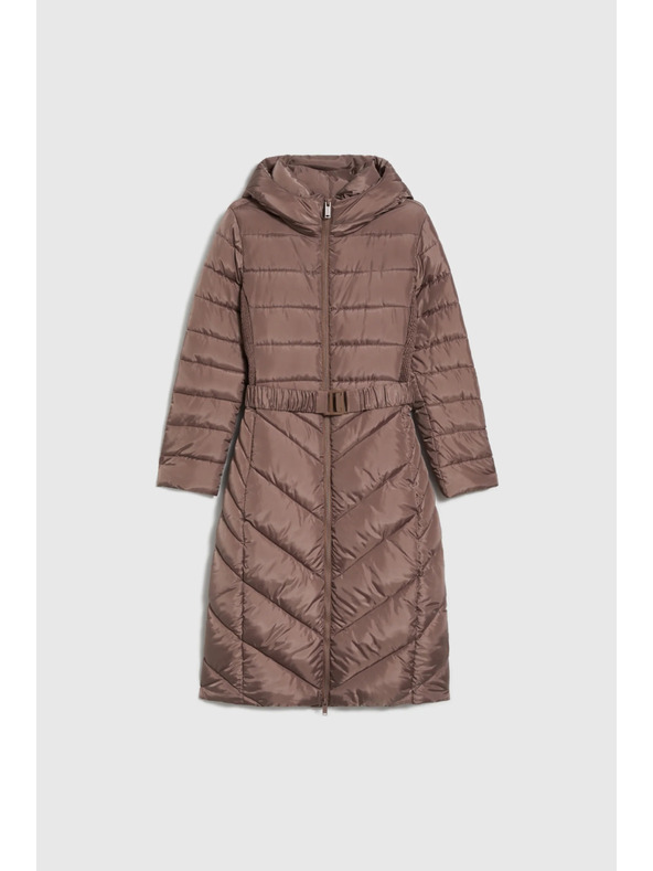 Moodo Bunda s páskom hnedá Moodo