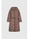Moodo Bunda s páskom hnedá Moodo