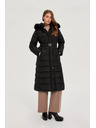 Moodo Dlhá bunda s kapucňou čierna Moodo