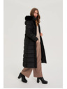 Moodo Dlhá bunda s kapucňou čierna Moodo