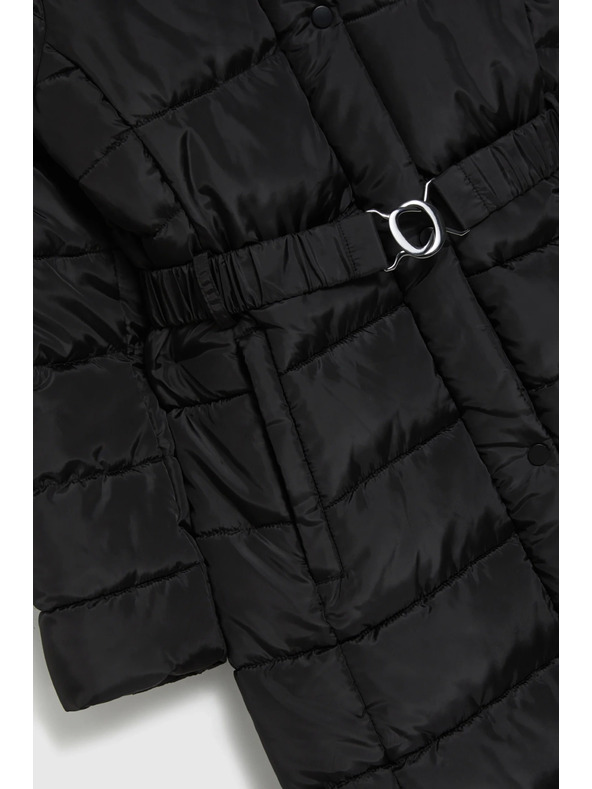 Moodo Dlhá bunda s kapucňou čierna Moodo