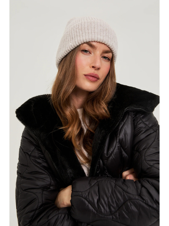 Moodo Bunda s kapucňou čierna Moodo