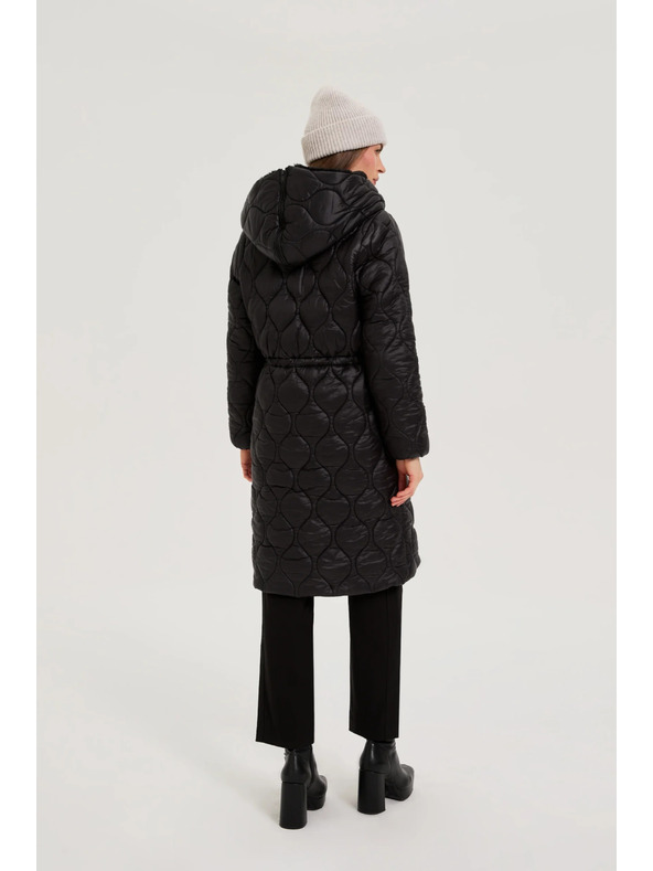 Moodo Bunda s kapucňou čierna Moodo