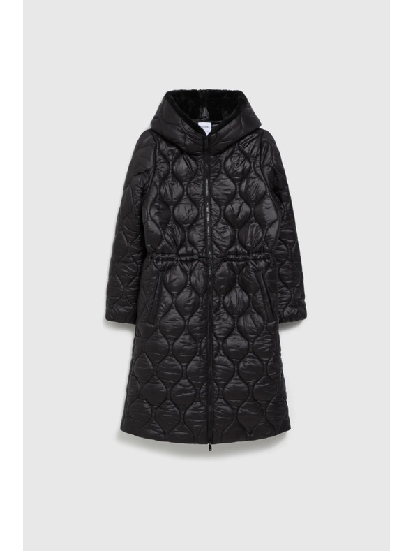 Moodo Bunda s kapucňou čierna Moodo