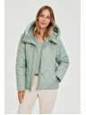 Moodo Prešívaná bunda s kapucňou olivová Moodo