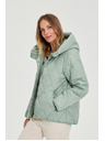 Moodo Prešívaná bunda s kapucňou olivová Moodo
