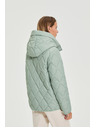 Moodo Prešívaná bunda s kapucňou olivová Moodo