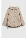 Moodo Prešívaná bunda s kapucňou béžová Moodo