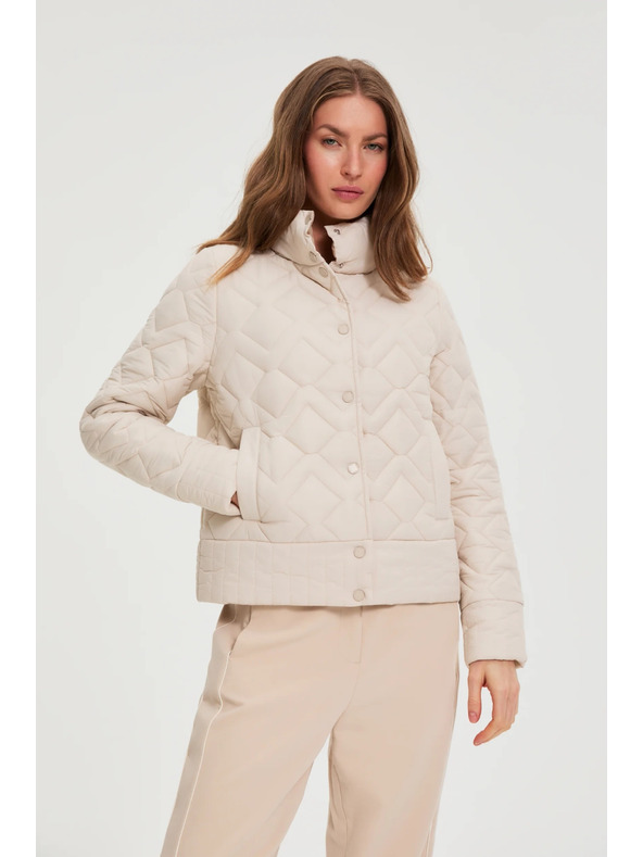 Moodo Prešívaná bunda béžová Moodo