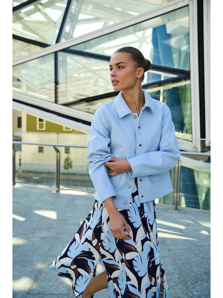 Moodo Krátka bunda svetlomodrá Moodo