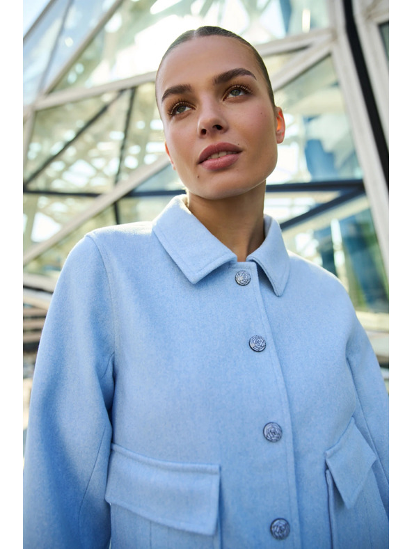 Moodo Krátka bunda svetlomodrá Moodo