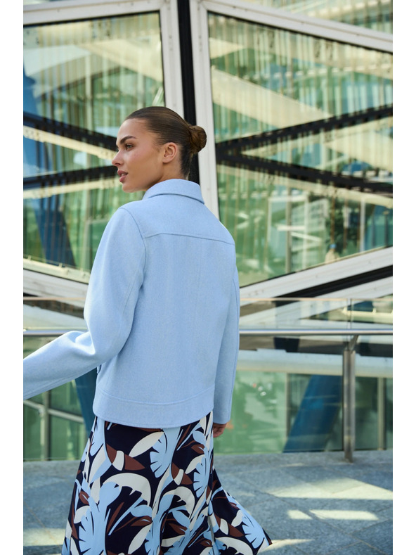 Moodo Krátka bunda svetlomodrá Moodo