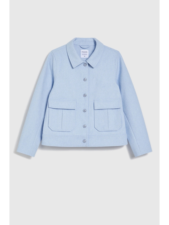 Moodo Krátka bunda svetlomodrá Moodo