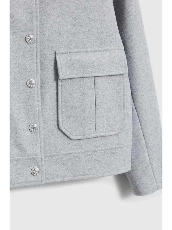 Moodo Krátka bunda sivá Moodo