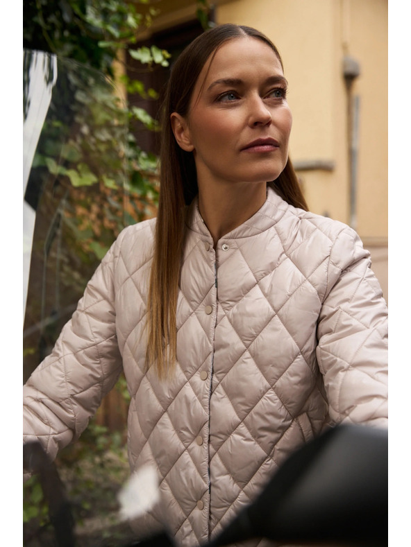 Moodo Obojstranná prešívaná bunda béžová Moodo