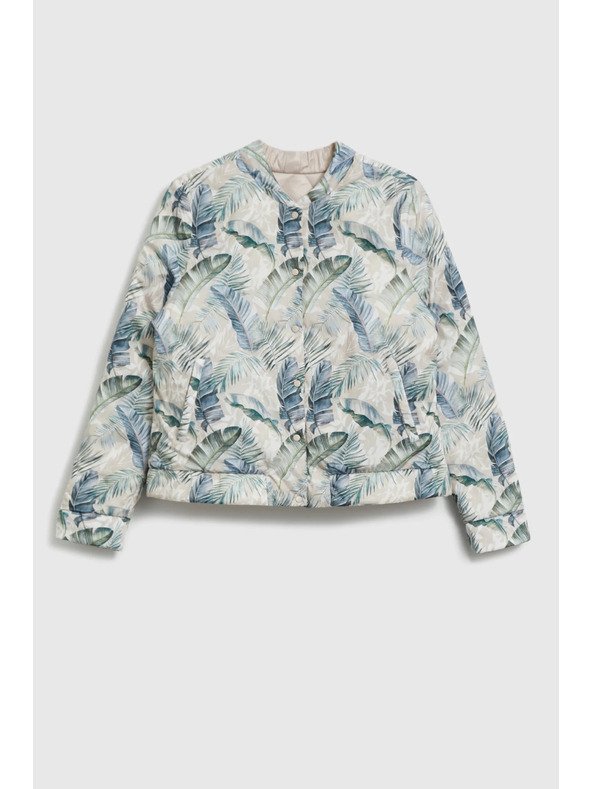 Moodo Obojstranná prešívaná bunda béžová Moodo