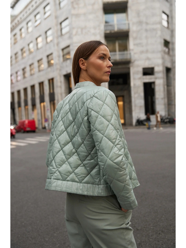 Moodo Obojstranná prešívaná olivová bunda Moodo