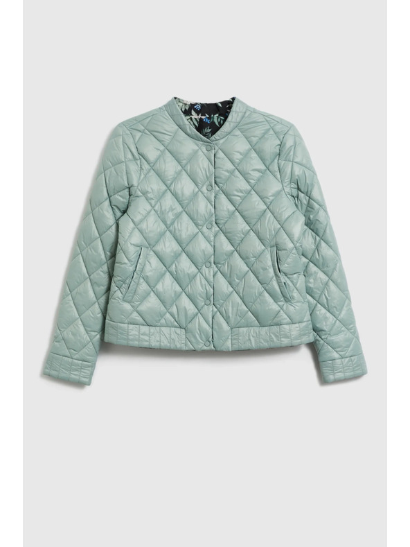 Moodo Obojstranná prešívaná olivová bunda Moodo