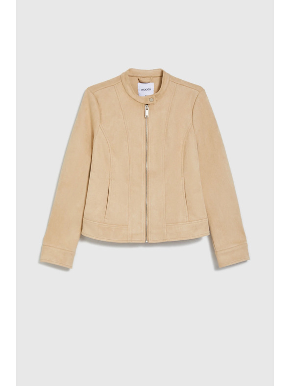Moodo Hladká bunda béžová Moodo