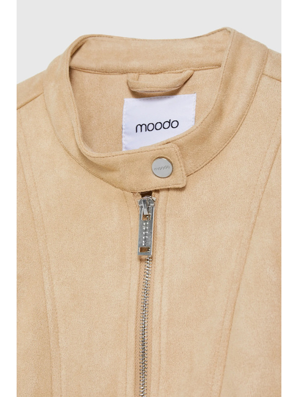 Moodo Hladká bunda béžová Moodo