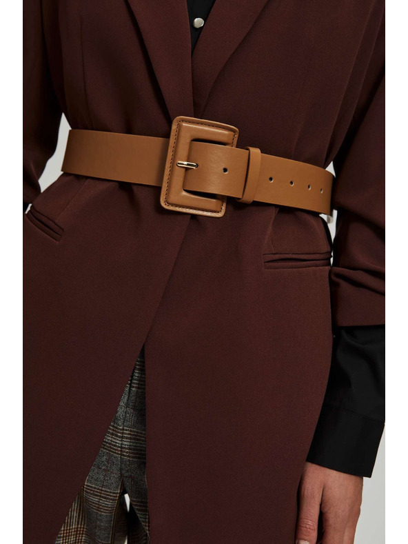 Moodo Tmavo béžový široký opasok Moodo