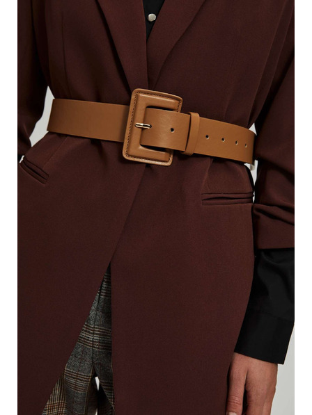 Moodo Tmavo béžový široký opasok Moodo