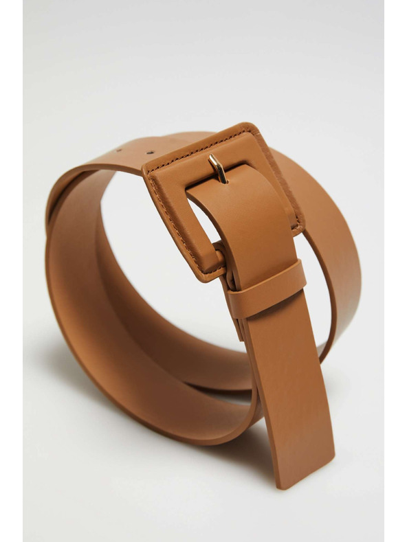 Moodo Tmavo béžový široký opasok Moodo