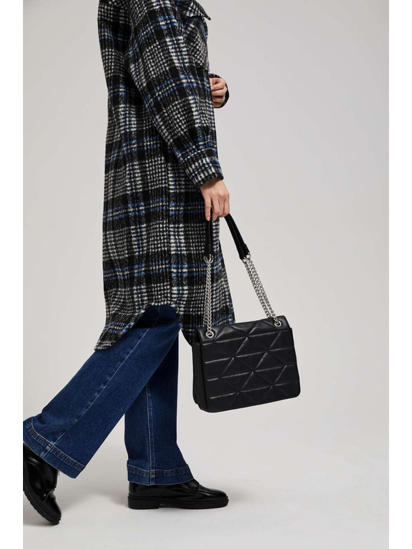 Moodo Prešívaná kabelka s nastaviteľnou rukoväťou čierna Moodo