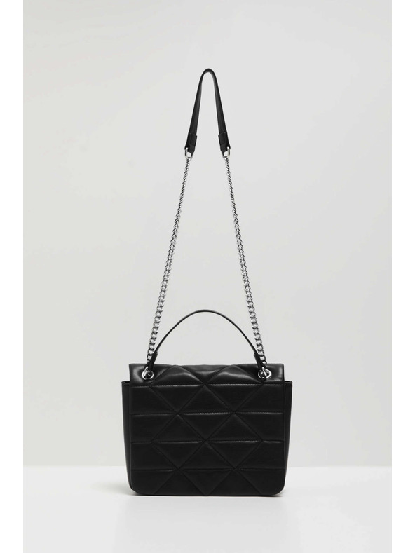 Moodo Prešívaná kabelka s nastaviteľnou rukoväťou čierna Moodo