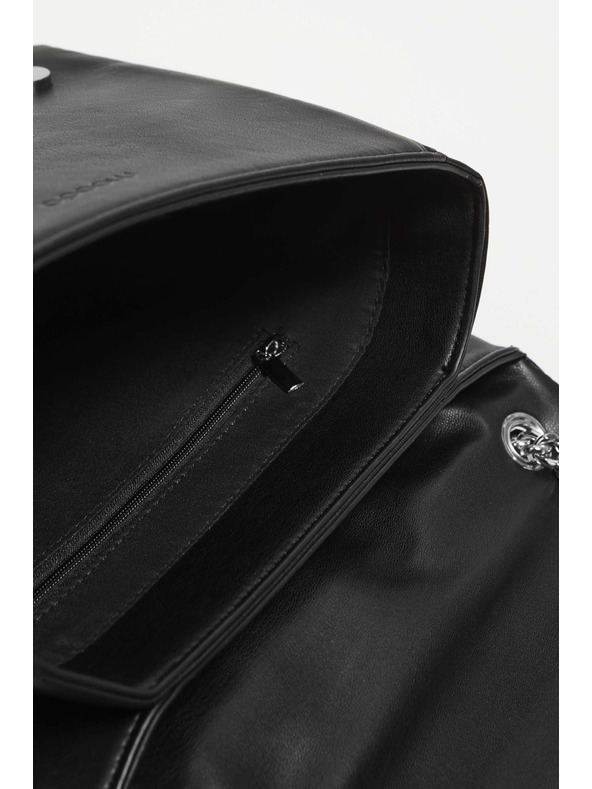 Moodo Prešívaná kabelka s nastaviteľnou rukoväťou čierna Moodo