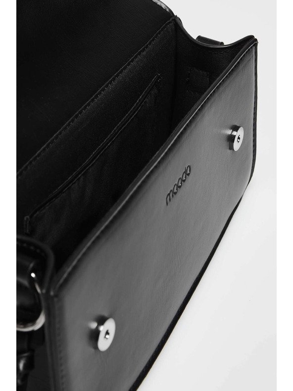 Moodo Čierna taška cez rameno so striebornou sponou Moodo